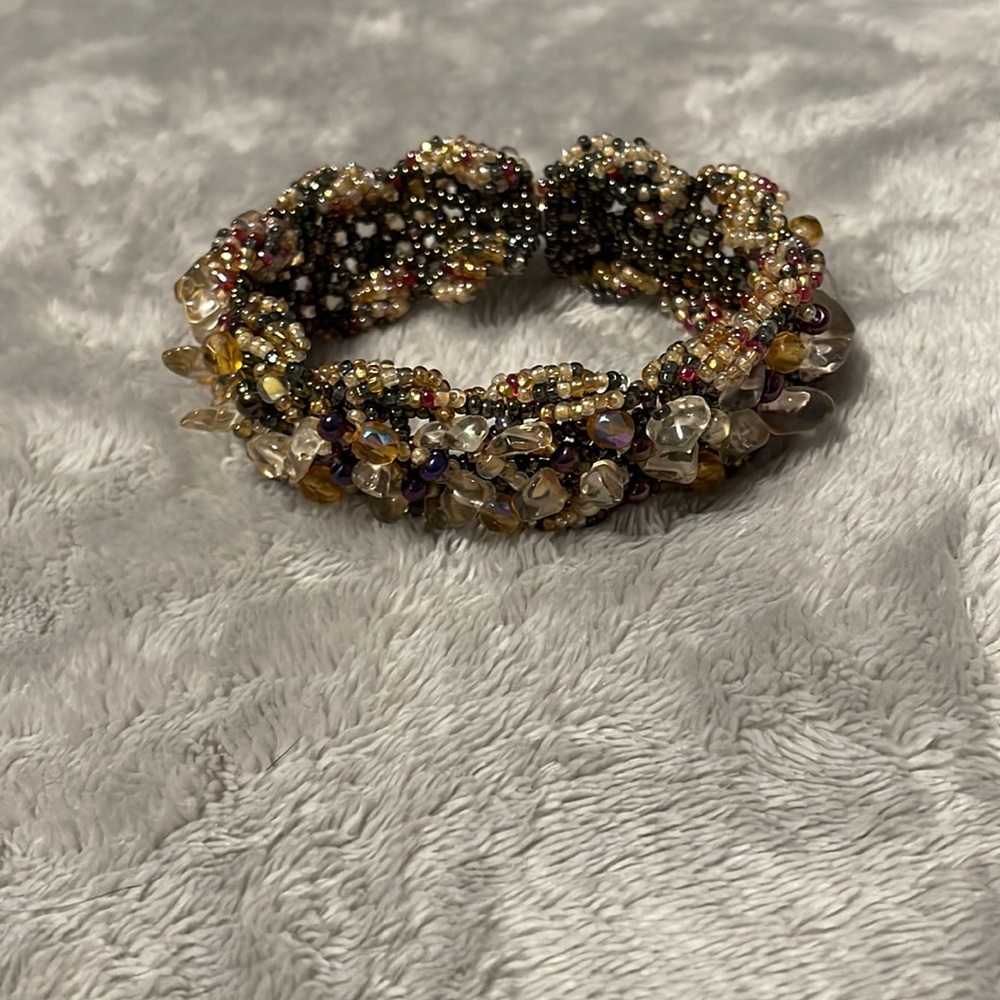 NEW Brown Bead Braid Bracelet